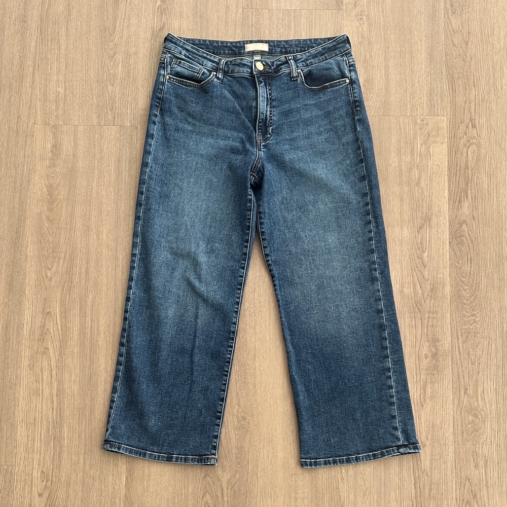 Kut from the Kloth Charlotte High Rise Culotte Denim Jeans 12